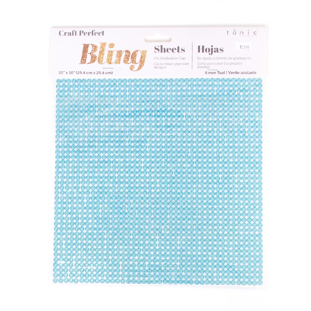 Blue, Craft Embellishments, Art & School, Craft Perfect, Grad Cap Decor, Teal, Gem Sheet, 962194
